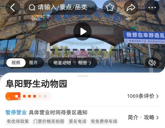 开云 开云体育官网阜阳野生动物园被罚超千万元 目前仍在闭园中(图1)